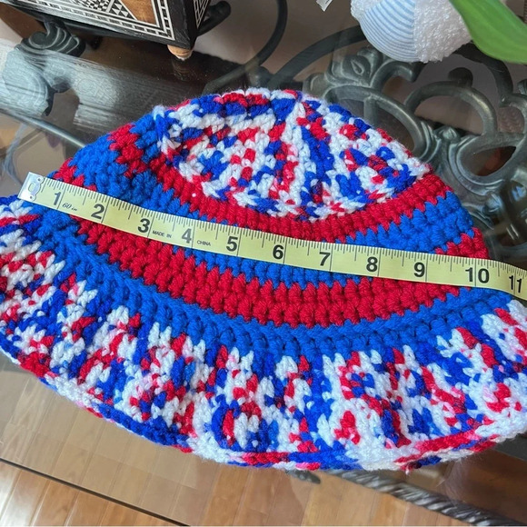 NEW- Handmade Red, White & Blue Bucket Hat for Patriot Day/ Sun Hat. Adult Size - Picture 4 of 13